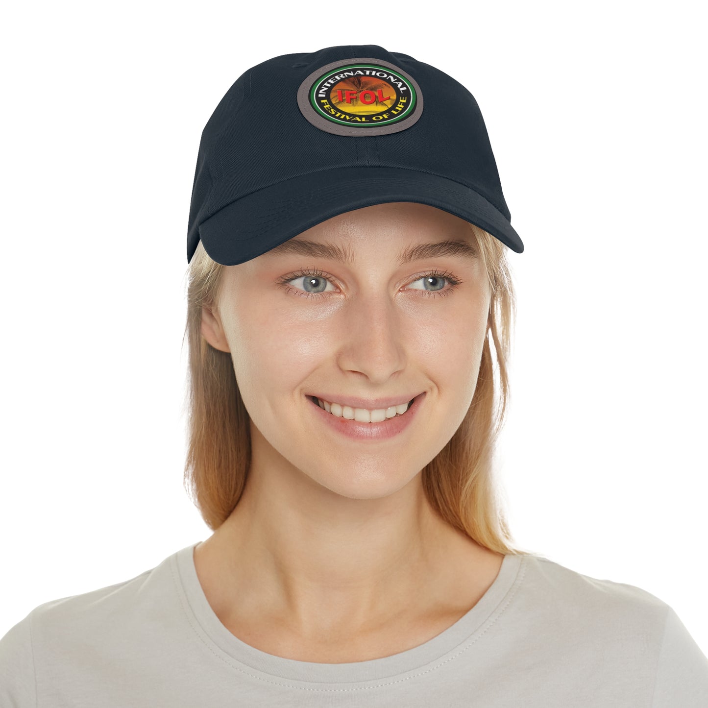 Festival of Life  Hat with Leather Patch (Round)