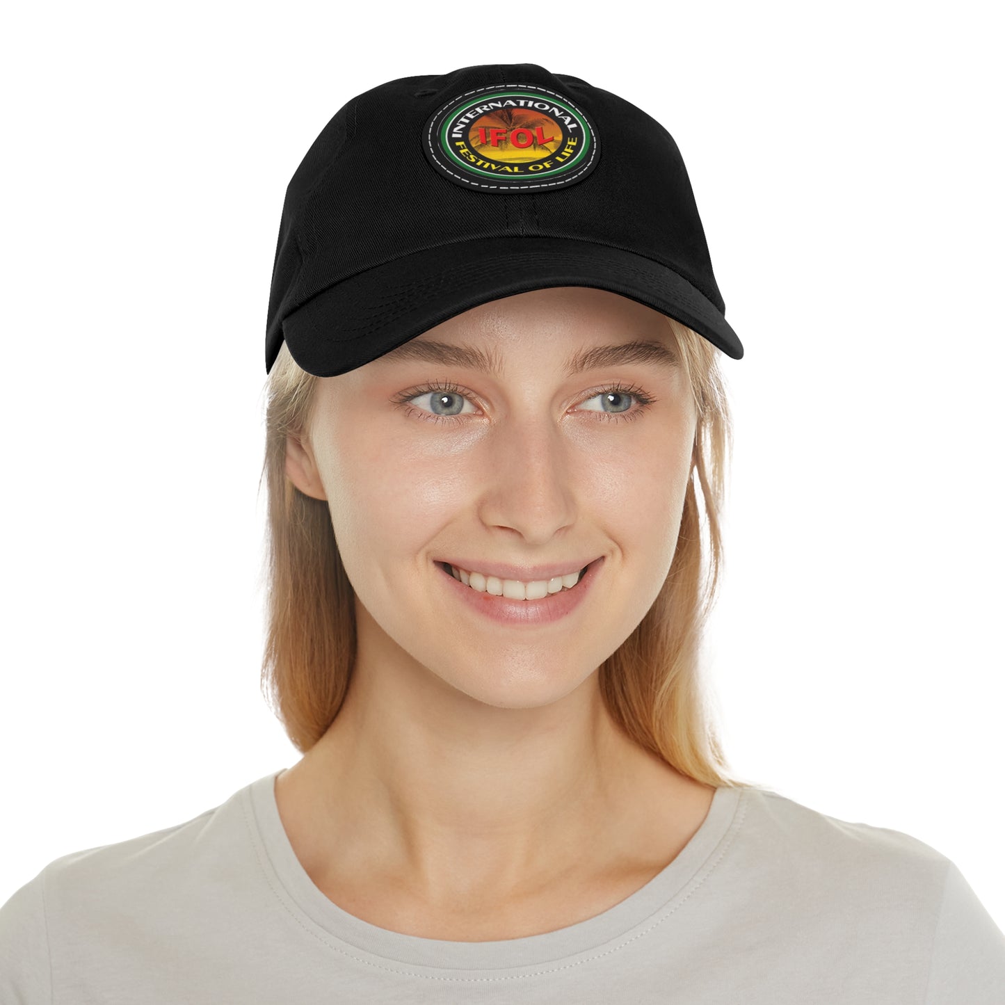 Festival of Life  Hat with Leather Patch (Round)