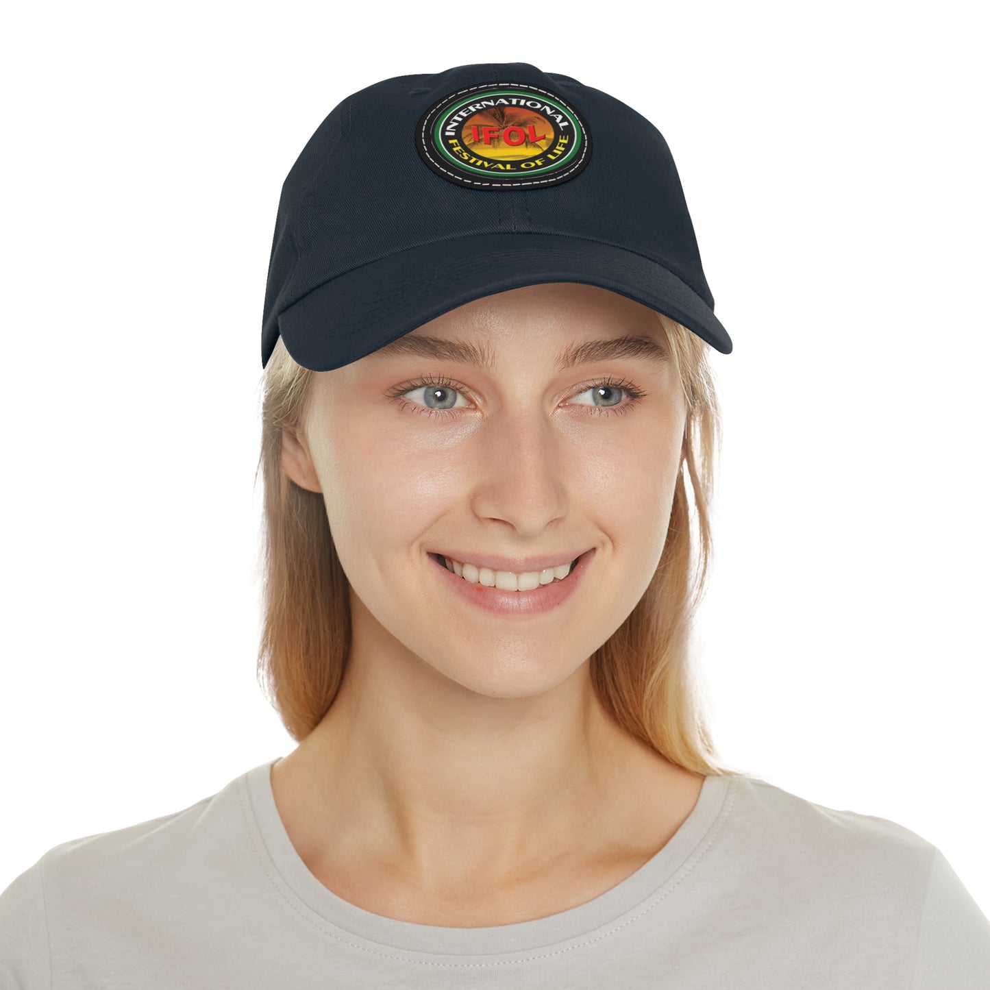 Festival of Life  Hat with Leather Patch (Round)