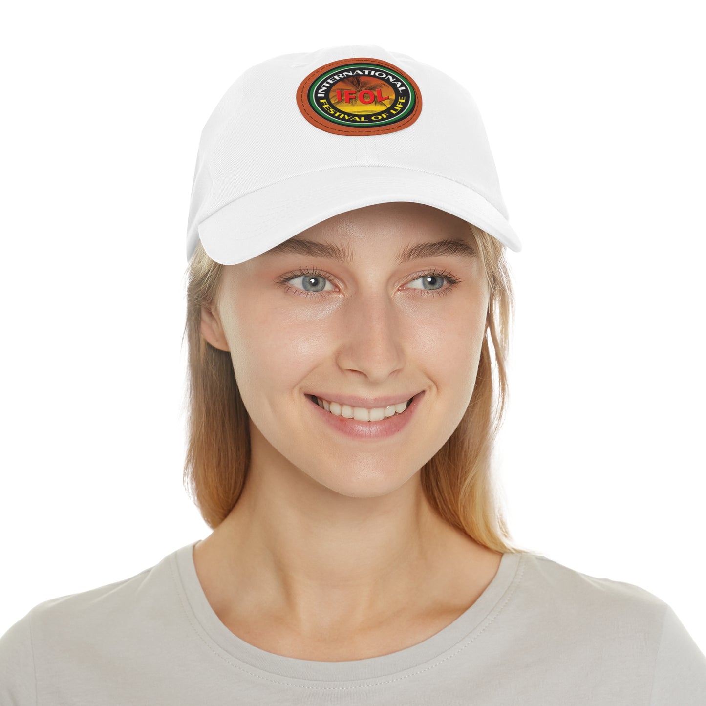 Festival of Life  Hat with Leather Patch (Round)